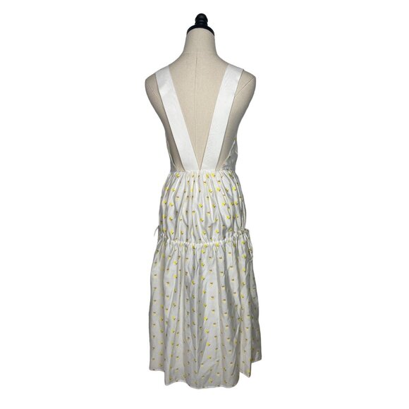 NEW! Stine Goya M Tulula Embroidered Daisy Midi Dress Open Back White Yellow - Picture 6 of 12